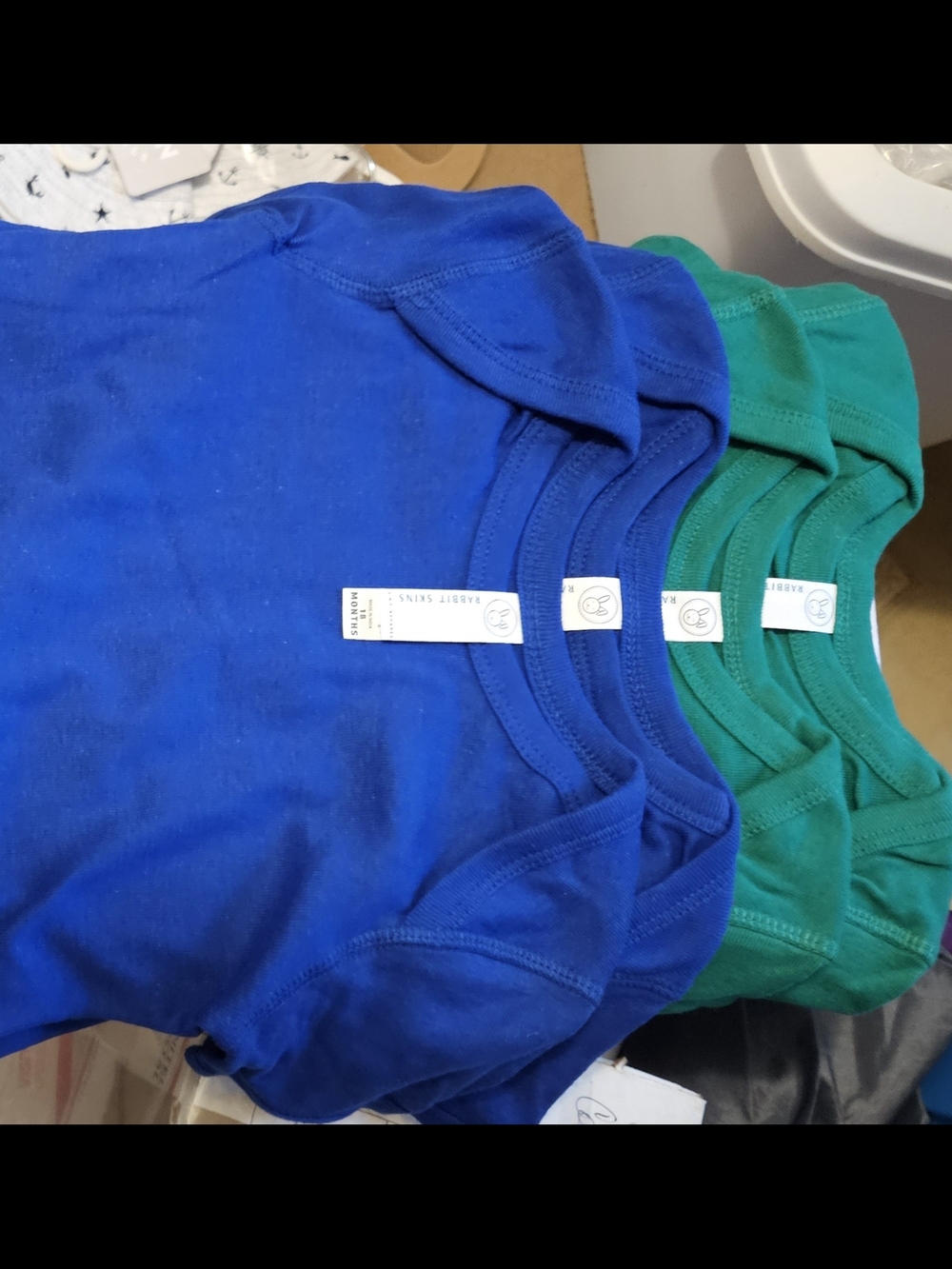 Toddler Crew Neck Shirts - Blue & Green Pack of Four